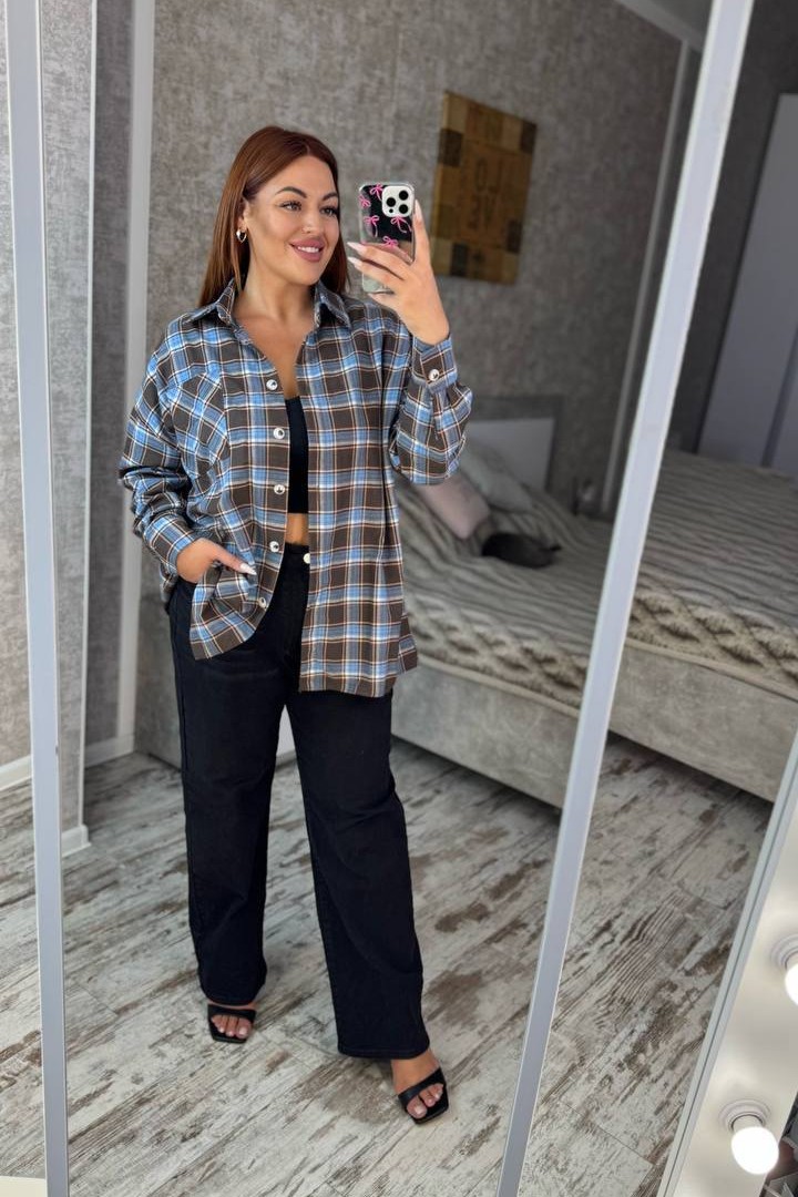 Рубашка в клетку DAM-266A500