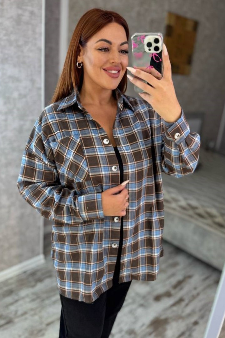 Рубашка в клетку DAM-266A500