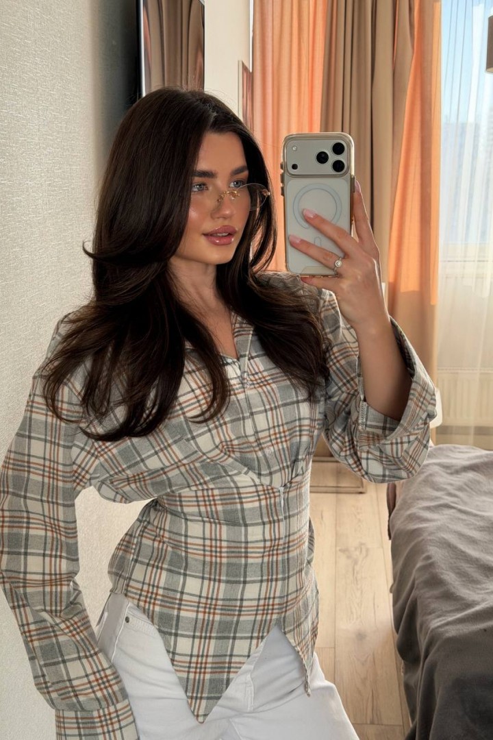 Асимметричная рубашка HON-322A590