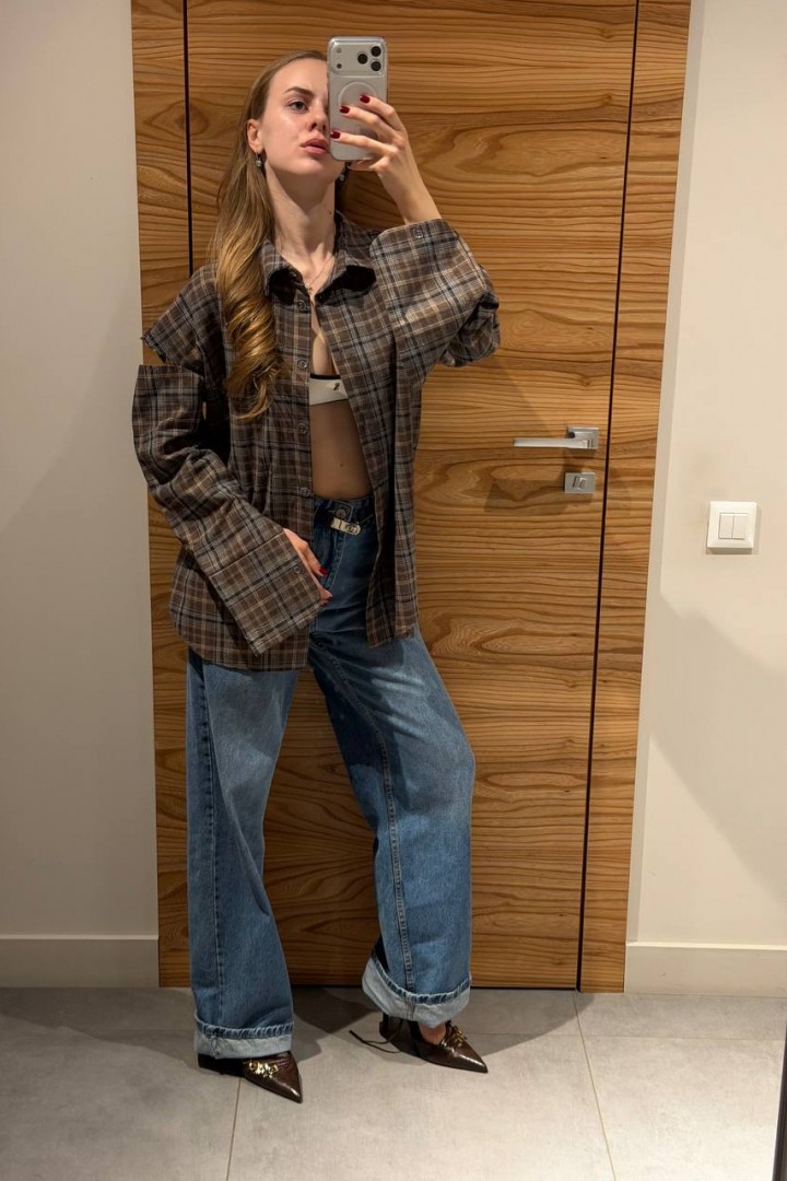 Клетчатая рубашка HON-800A590