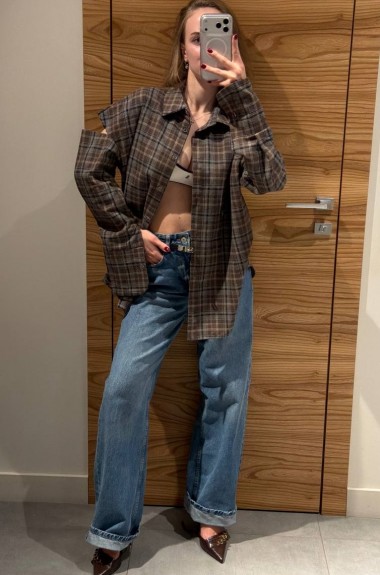 Клетчатая рубашка HON-800A590