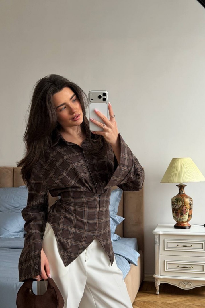 Асимметричная рубашка HON-322A590