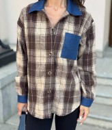 Сорочка з джинсовими вставками MIK-1640A480