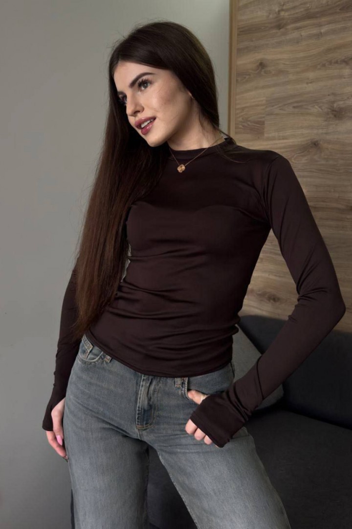 Лонгслив с вырезом для пальчиков MIK-5134A159