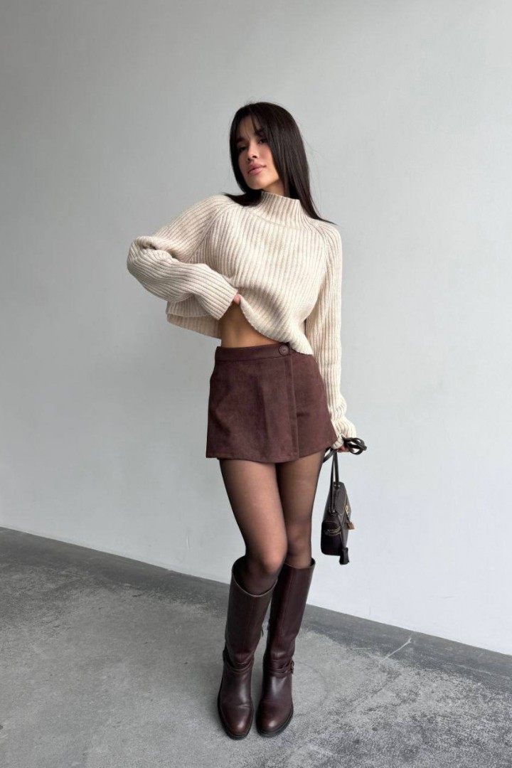 Замшевая юбка-шорты MIK-1702A310