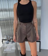 Шорты эко кожа MIK-1704A320