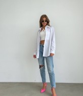 Стильная белая рубашка женская MIS-050A350