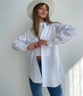 Белая рубашка оверсайз женская MIS-053A300