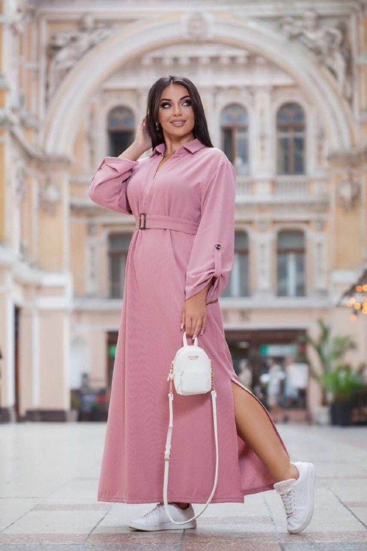 Довга сукня з поясом DG-d41643A550