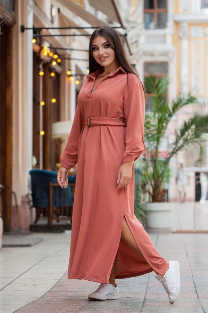 Довга сукня з поясом DG-d41643A550