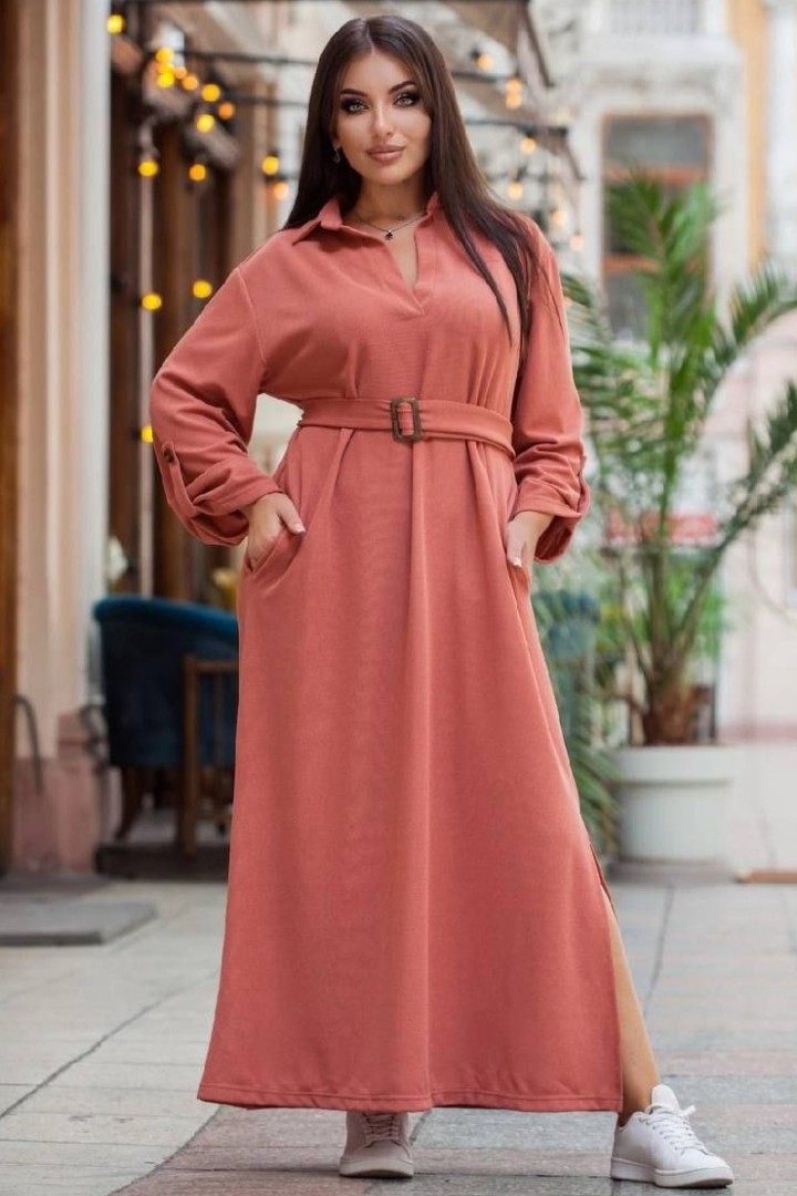 Довга сукня з поясом DG-d41643A550