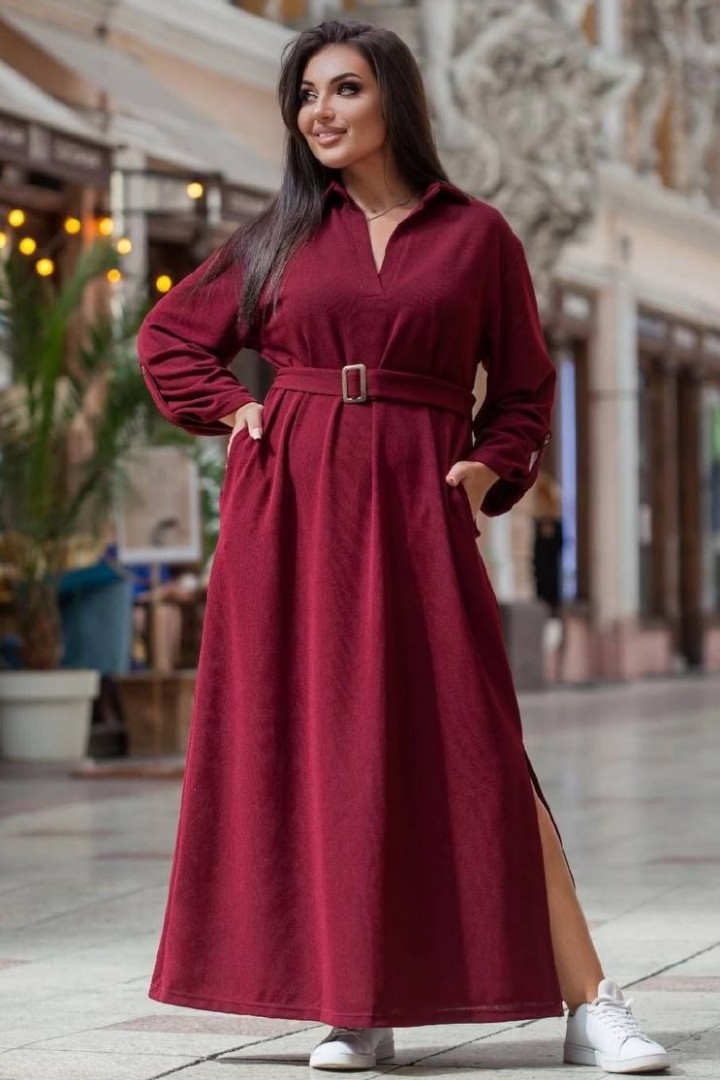 Довга сукня з поясом DG-d41643A550