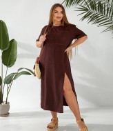 Летнее платье с разрезом на ноге NA-286A380