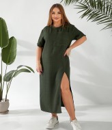 Летнее платье с разрезом на ноге NA-286A380