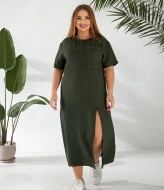 Летнее платье с разрезом на ноге NA-286A380