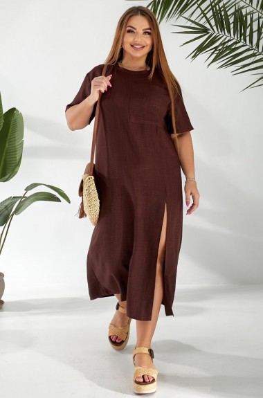 Летнее платье с разрезом на ноге NA-286A380 Летнее платье с разрезом на ноге NA-286A380