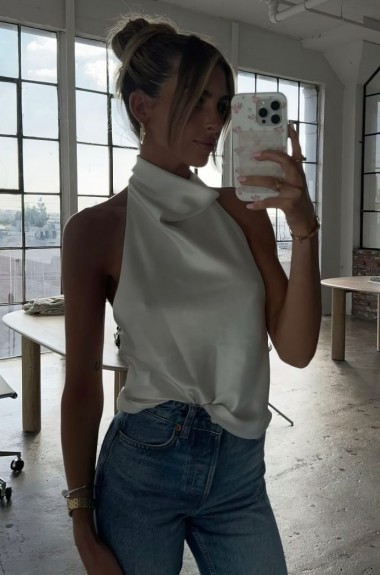 Топ-халтер с драпировкой LUC-1216A249