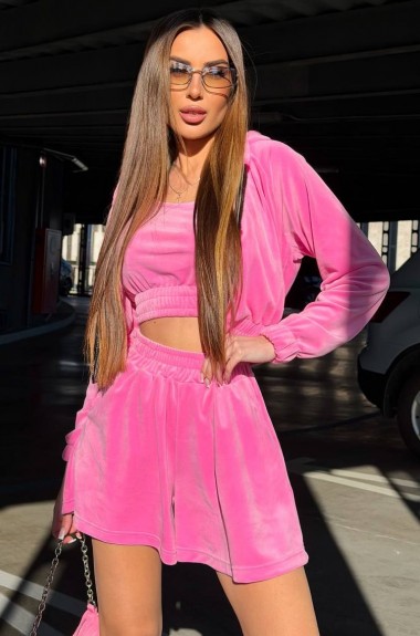 Велюровый костюм тройка TS-480A690