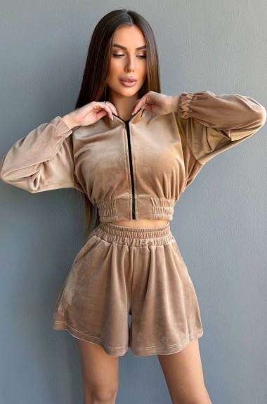 Велюровый костюм тройка TS-480A690