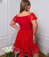 Кружевное платье с юбкой солнце YM-7176A22