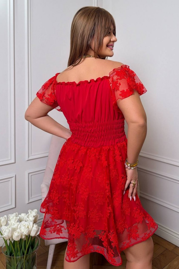 Кружевное платье с юбкой солнце YM-7176A22