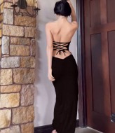 Платье с открытой спиной KBE-0264A340