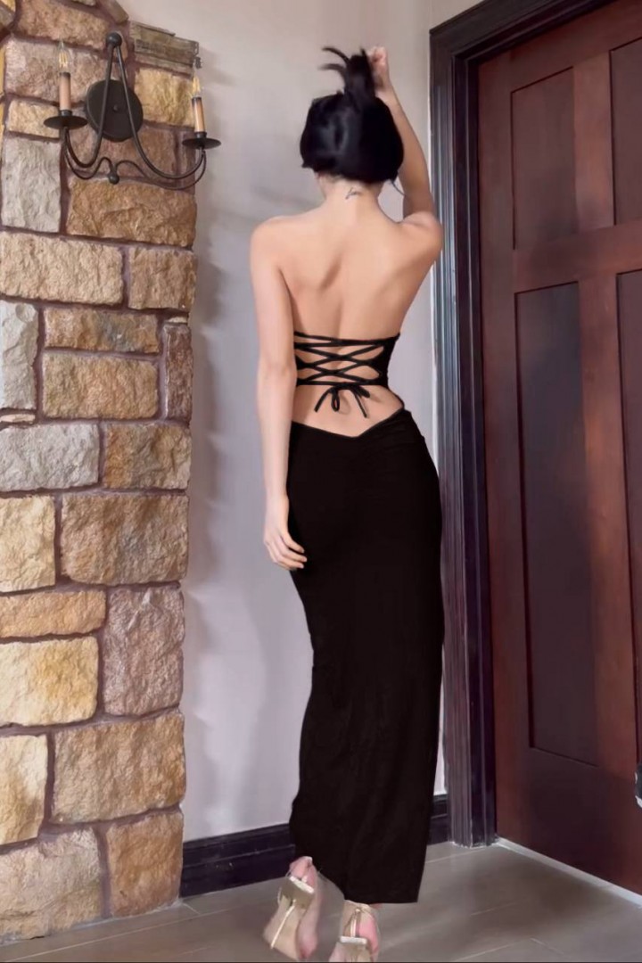 Платье с открытой спиной KBE-0264A340