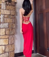 Платье с открытой спиной KBE-0264A340