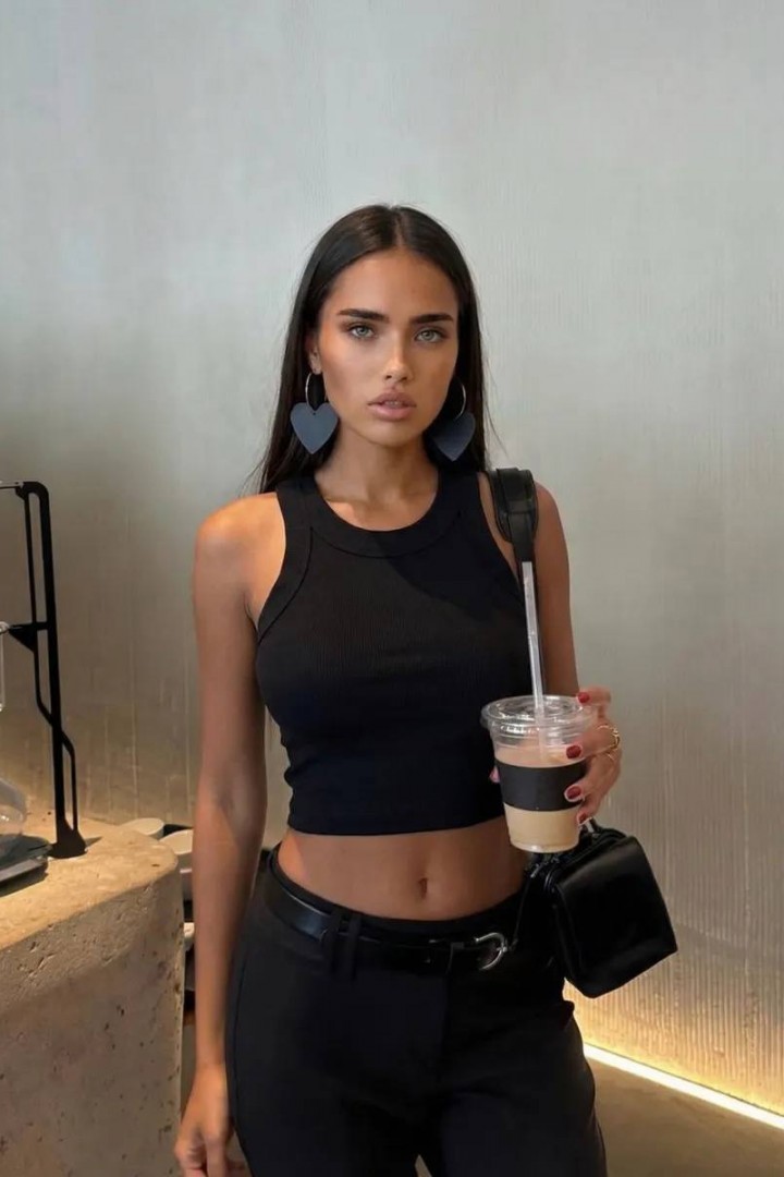 Короткая майка-топ ASP-5280A200