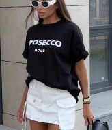 Стильная футболка с надписью MUS-024A320