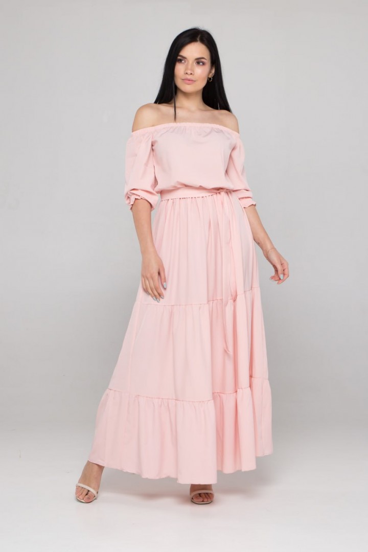 Однотонное платье OZM-M34A130