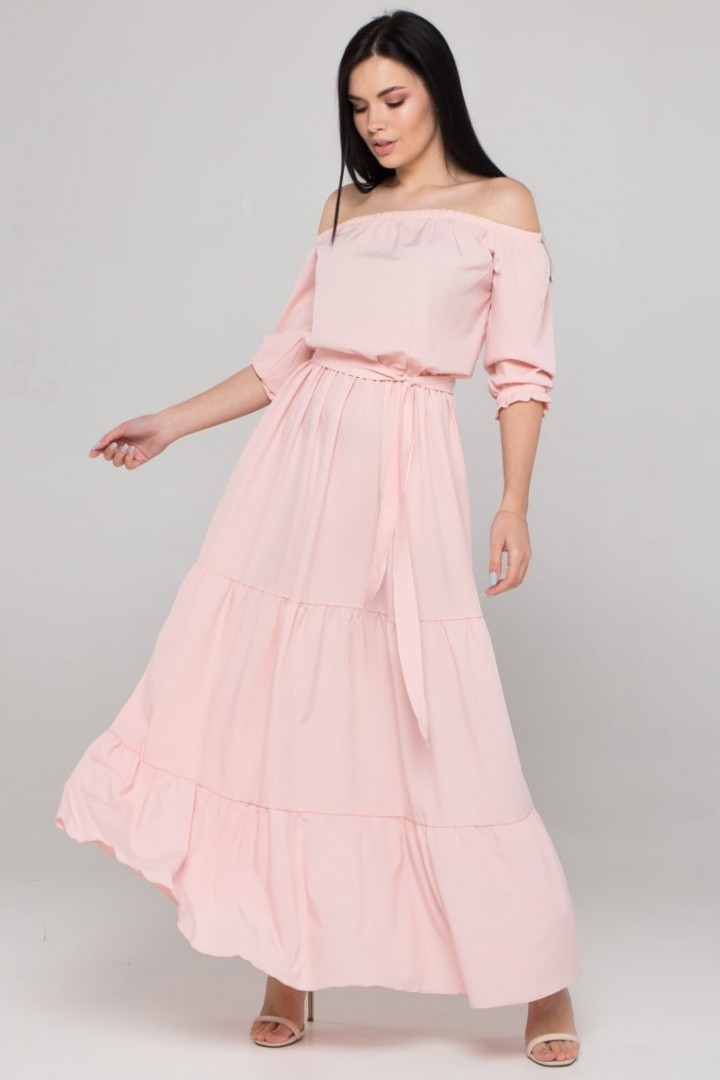 Однотонное платье OZM-M34A130