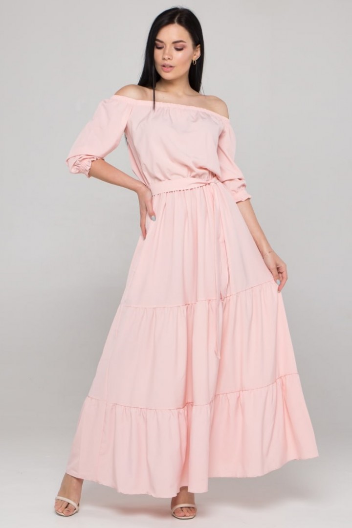 Однотонное платье OZM-M34A130