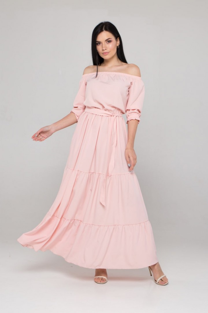 Однотонное платье OZM-M34A130