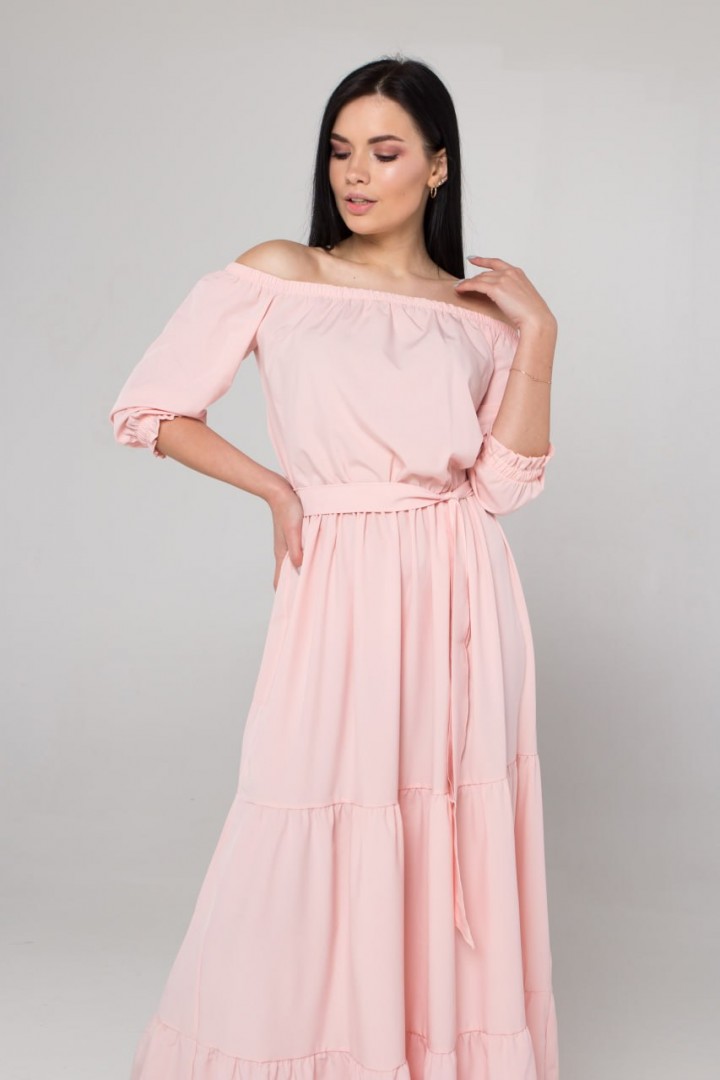 Однотонное платье OZM-M34A130