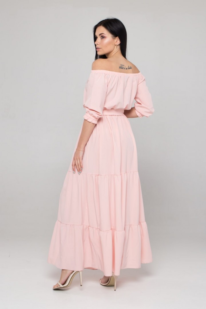 Однотонное платье OZM-M34A130