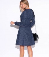 Платье в горошек с длинным рукавом  SD-232A350