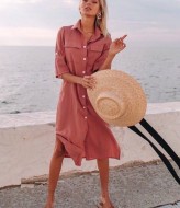 Платье рубашка лен  SD-238A500