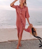 Платье рубашка лен  SD-238A500