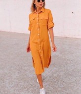 Платье рубашка лен  SD-238A500