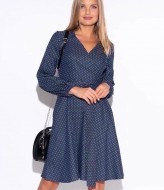 Платье в горошек с длинным рукавом  SD-232A350