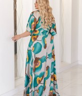 Шелковое длинное платье EY-710A21B24