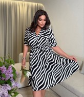Платье принт зебра  YBY-875A620