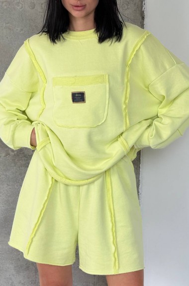 Трикотажный костюм с шортами женский  LID-624A1200 Трикотажный костюм с шортами женский  LID-624A1200