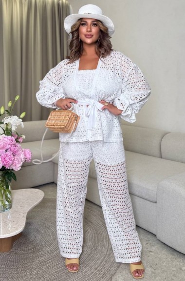 Костюм из прошвы  YM-7068.11A30 Костюм из прошвы  YM-7068.11A30