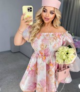 Летнее платье с открытыми плечами  YM-7078.5A28