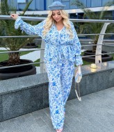 Костюм двойка женский с брюками  YM-7082A22