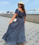Летнее платье с воланами PRA-1366.1A630