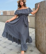 Летнее платье с воланами PRA-1366.1A630