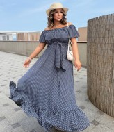 Летнее платье с воланами PRA-1366.1A630